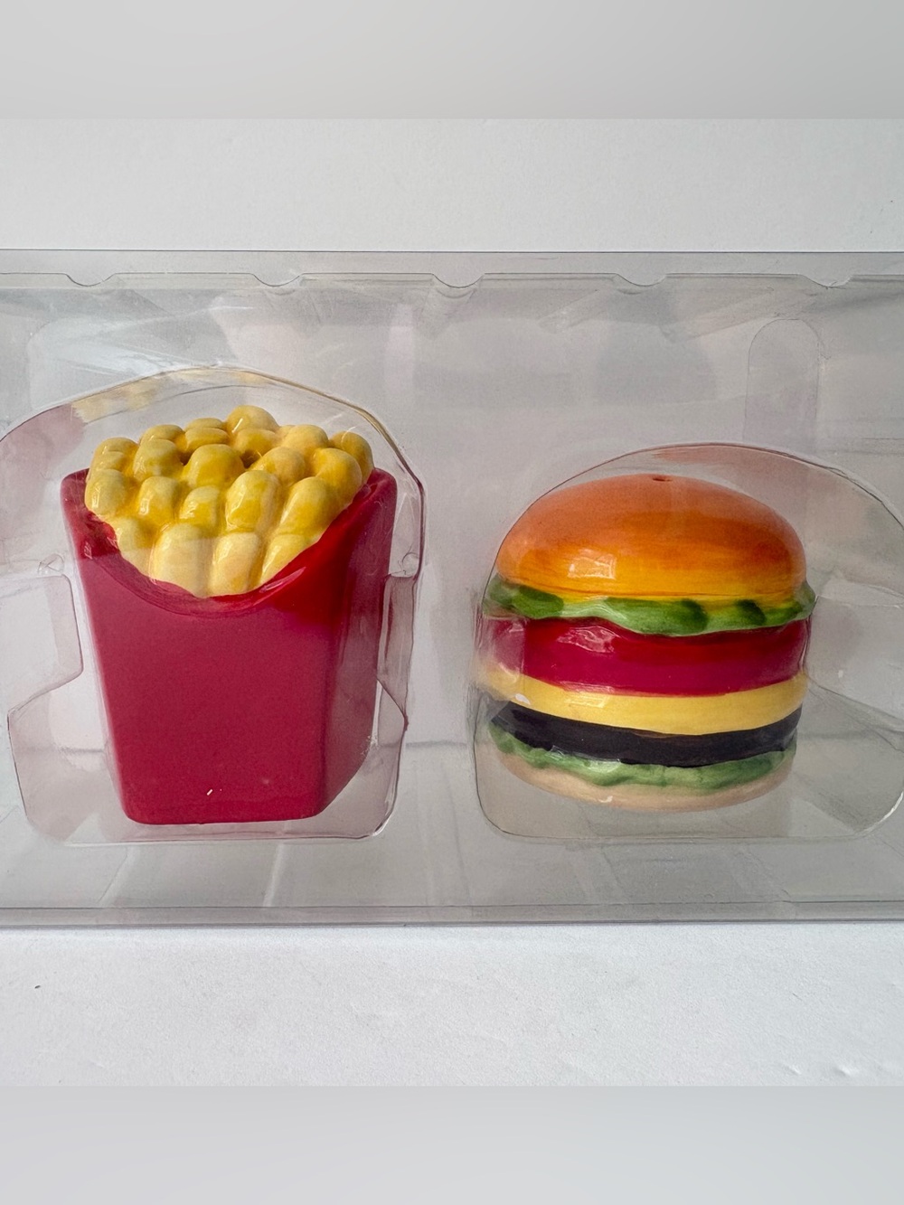 Ceramic Burger & Fries Salt & Pepper Shakers